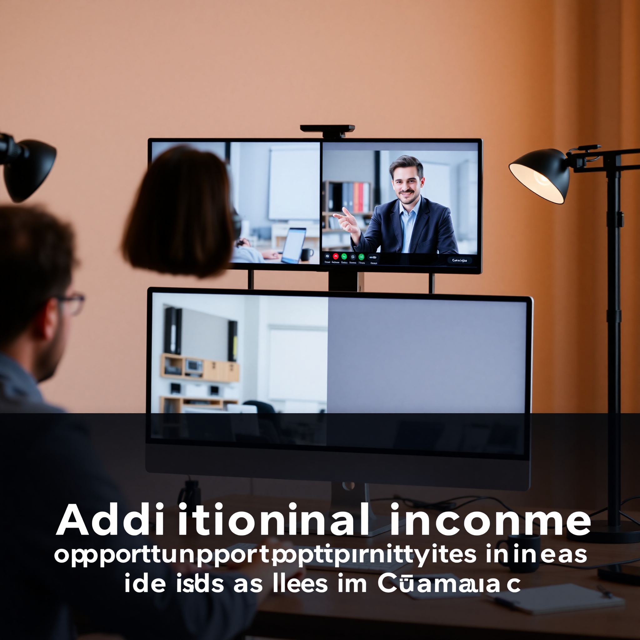 Online tutoring session with instructor and student visible on video call screen interface
